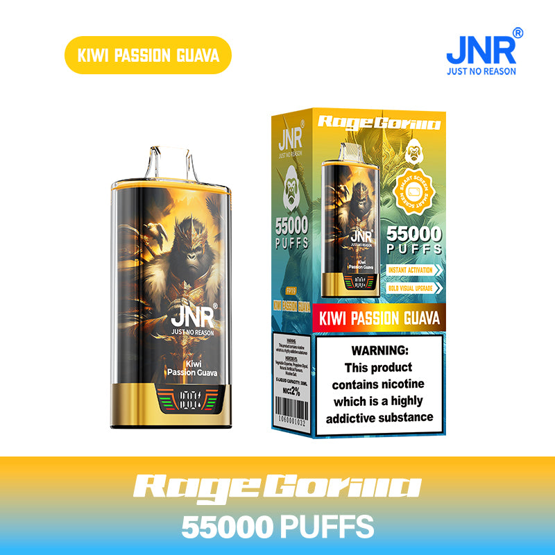 Kiwi Passion Guava Geschmack JNR Rage Gorilla 55000 Puffs