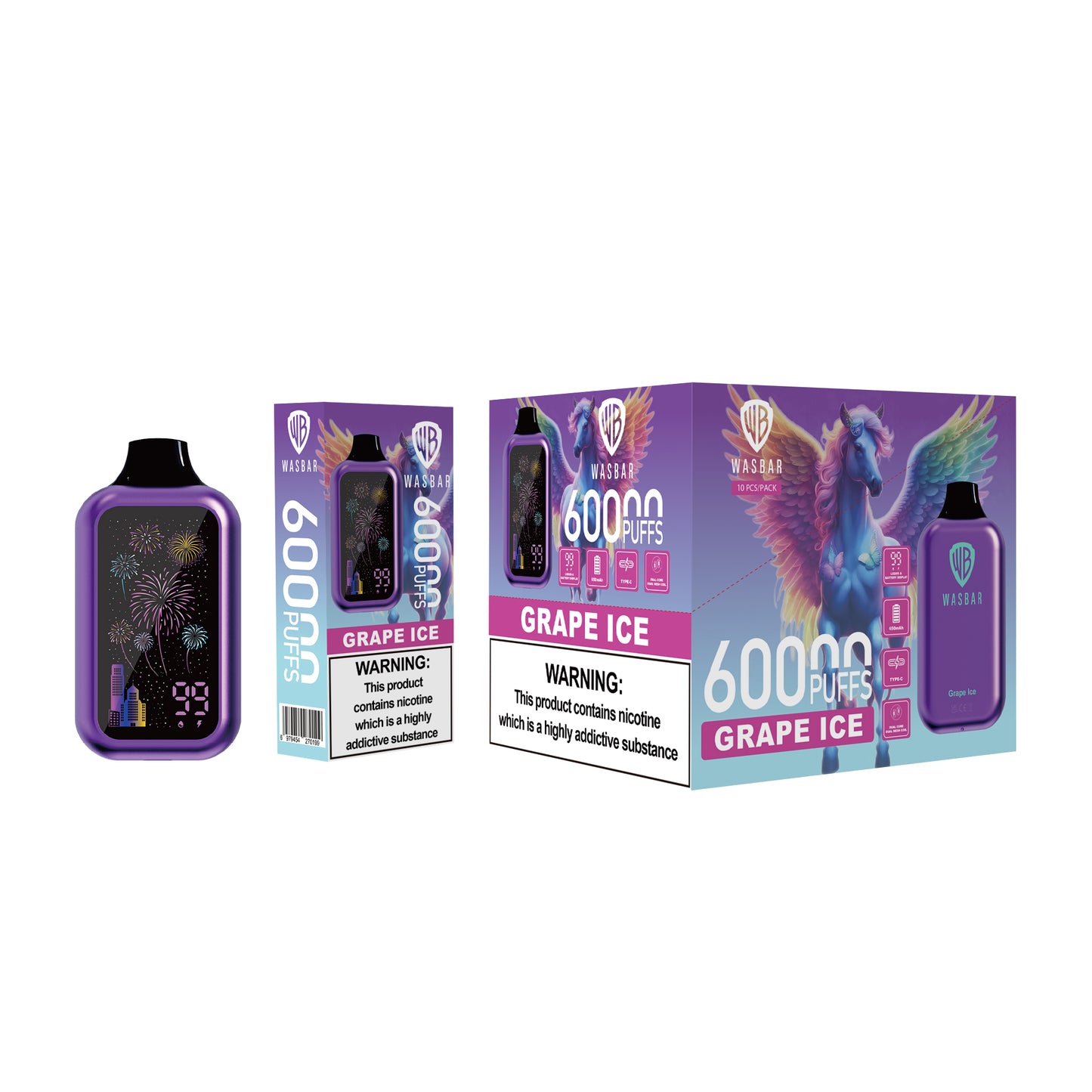 WASBAR 60K Züge Grape Ice