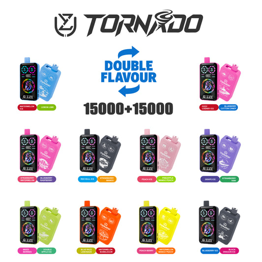 Doppelter Geschmack UZY Tornado 30000 Puffs Disposable Vape