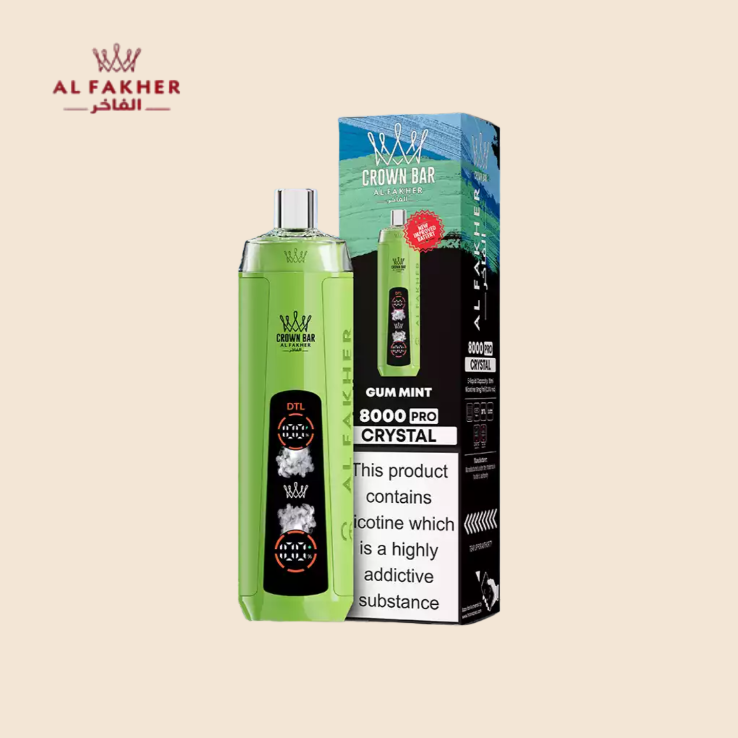 Gum Mint Al Fakher 8000 Vape
