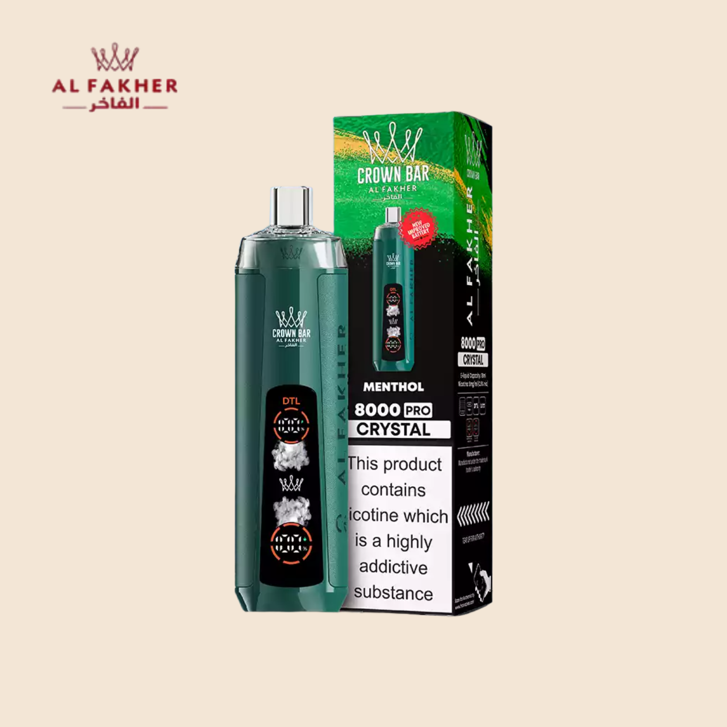 Al Fakher Crown Bar 8000 puffs Menthol Vape