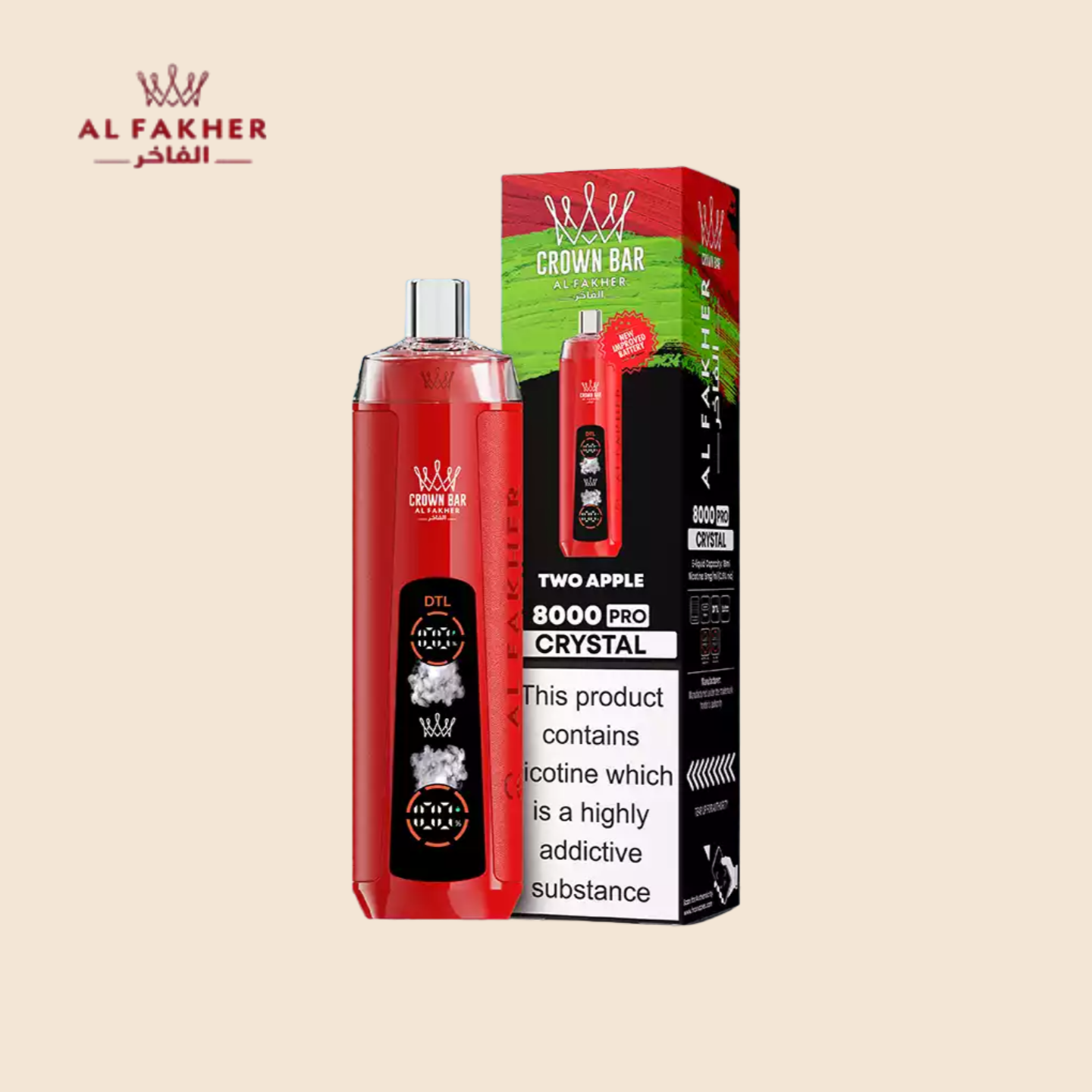 Al Fakher 8000 Vape Two Apple Geschmack