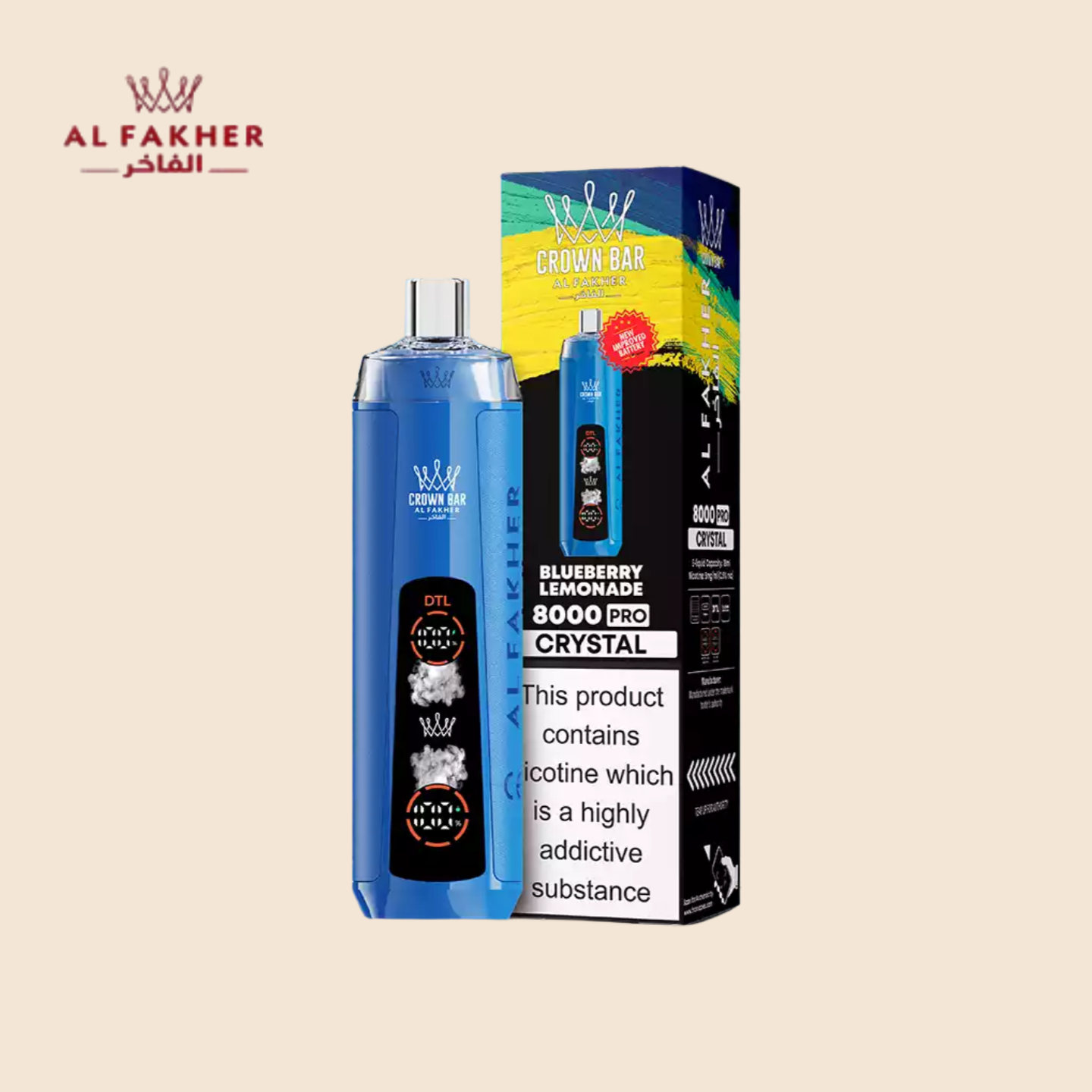 Blueberry Lemonade Al Fakher Crown Bar 8000
