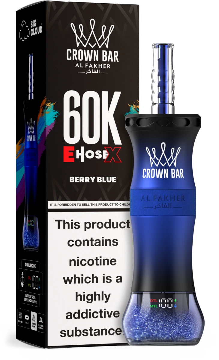 Al Fakher Crown Bar 60K E-Hose Berry Blue