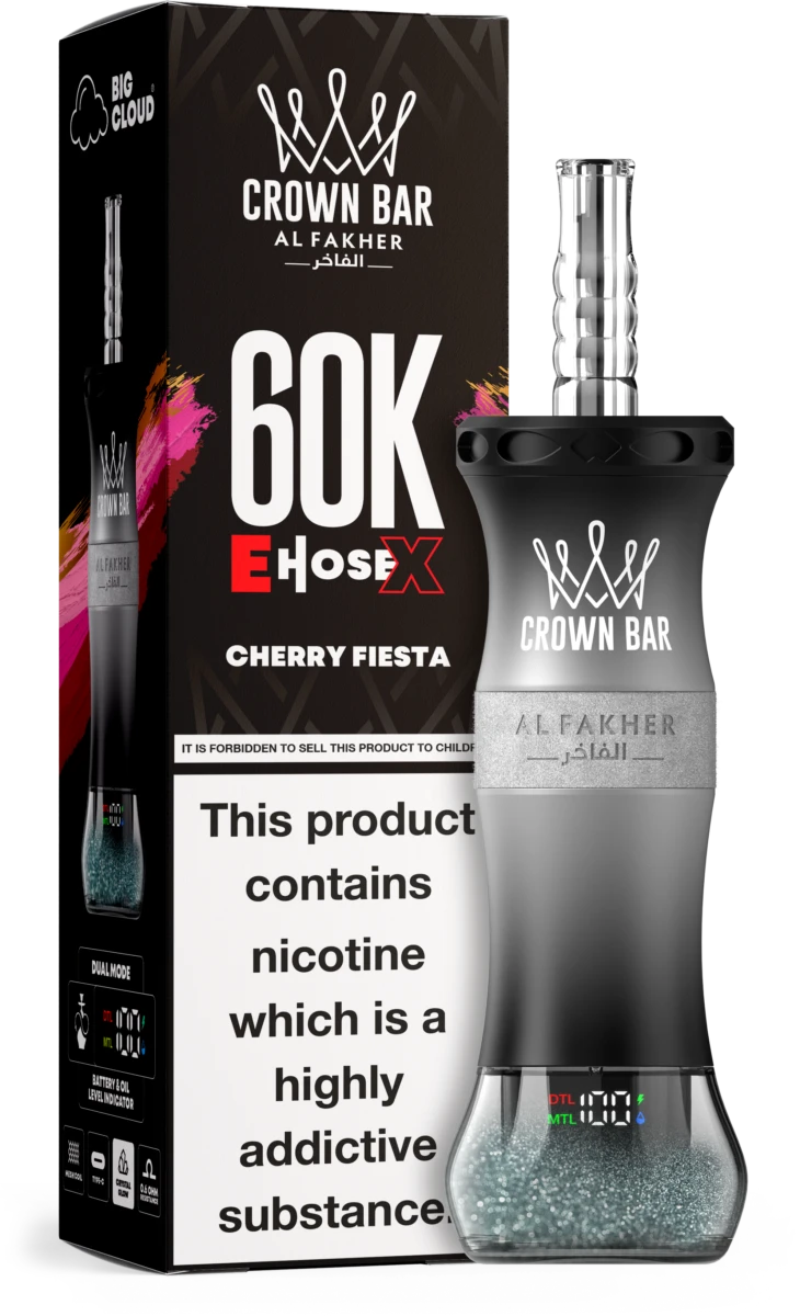 1000 mAh Wiederaufladbar Al Fakher Vape 60K Züge Cherry Fiesta
