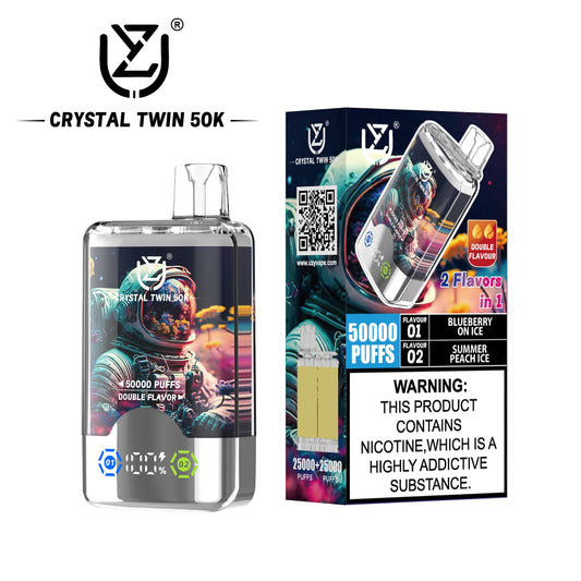 UZY Crystal Twin 50K Puffs Dual-Flavor Vape