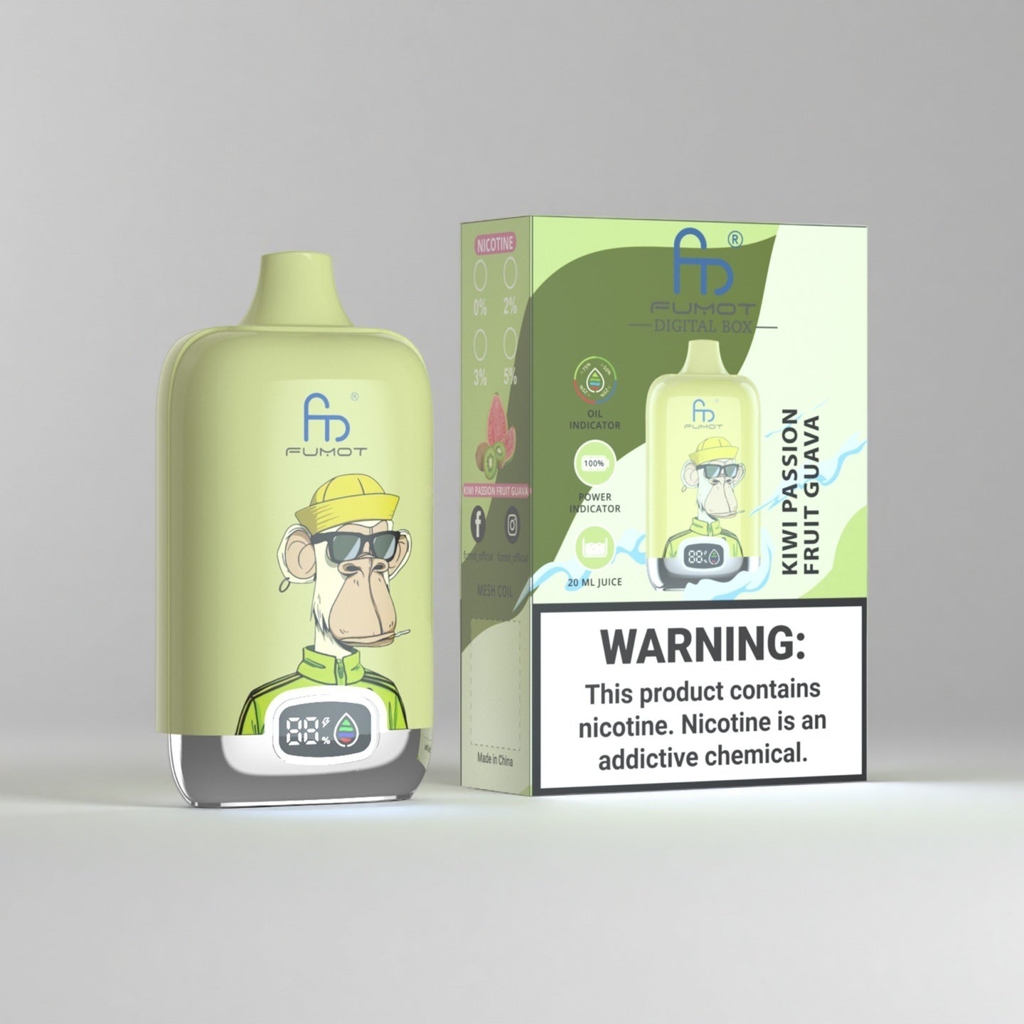 Fumot RandM 12000 Kiwi Passion Fruit Guava