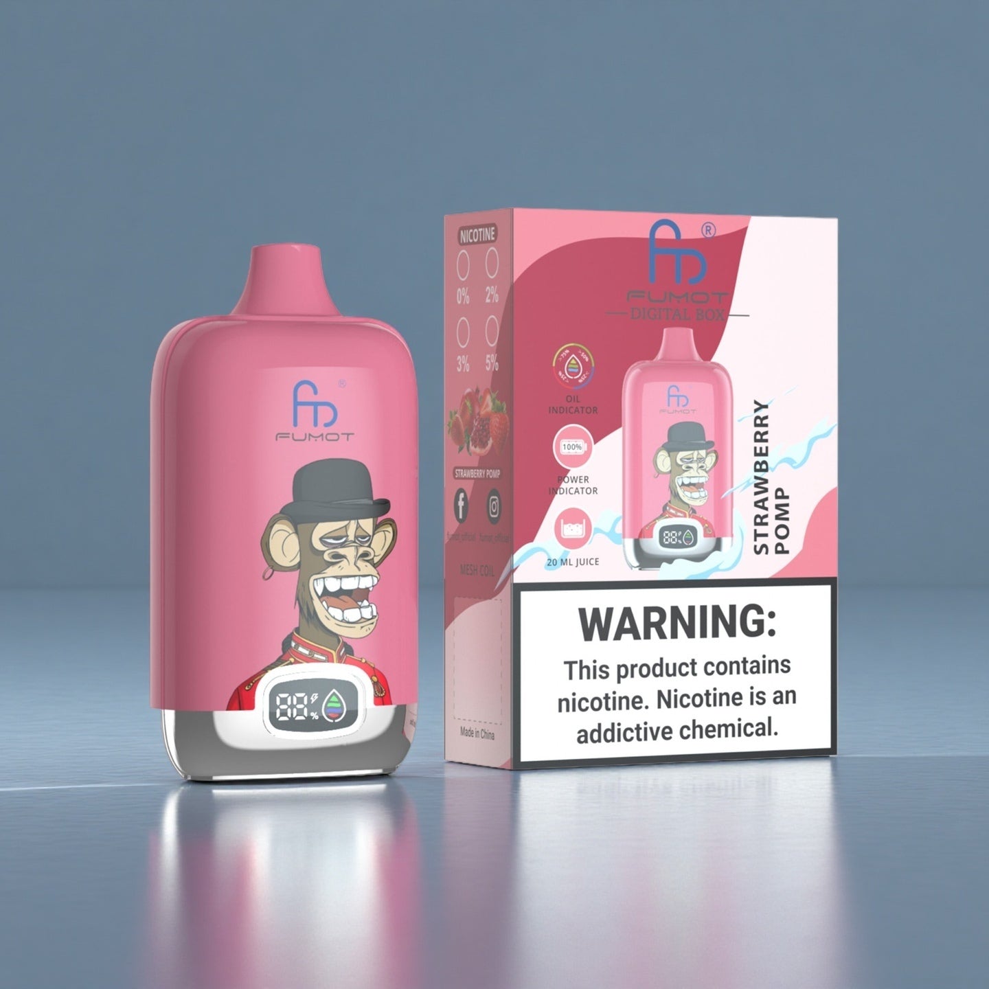 Fumot 12000 Puffs Strawberry Pom