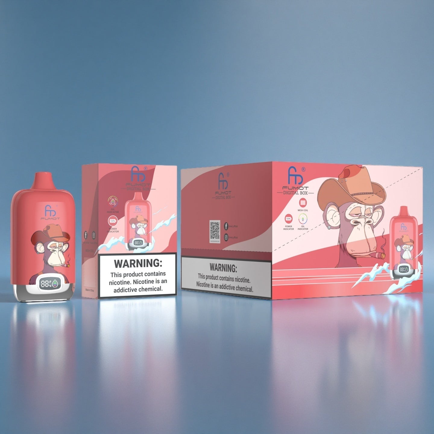 Apple Berry Blast RandM 12000 Züge Digital Box Vape