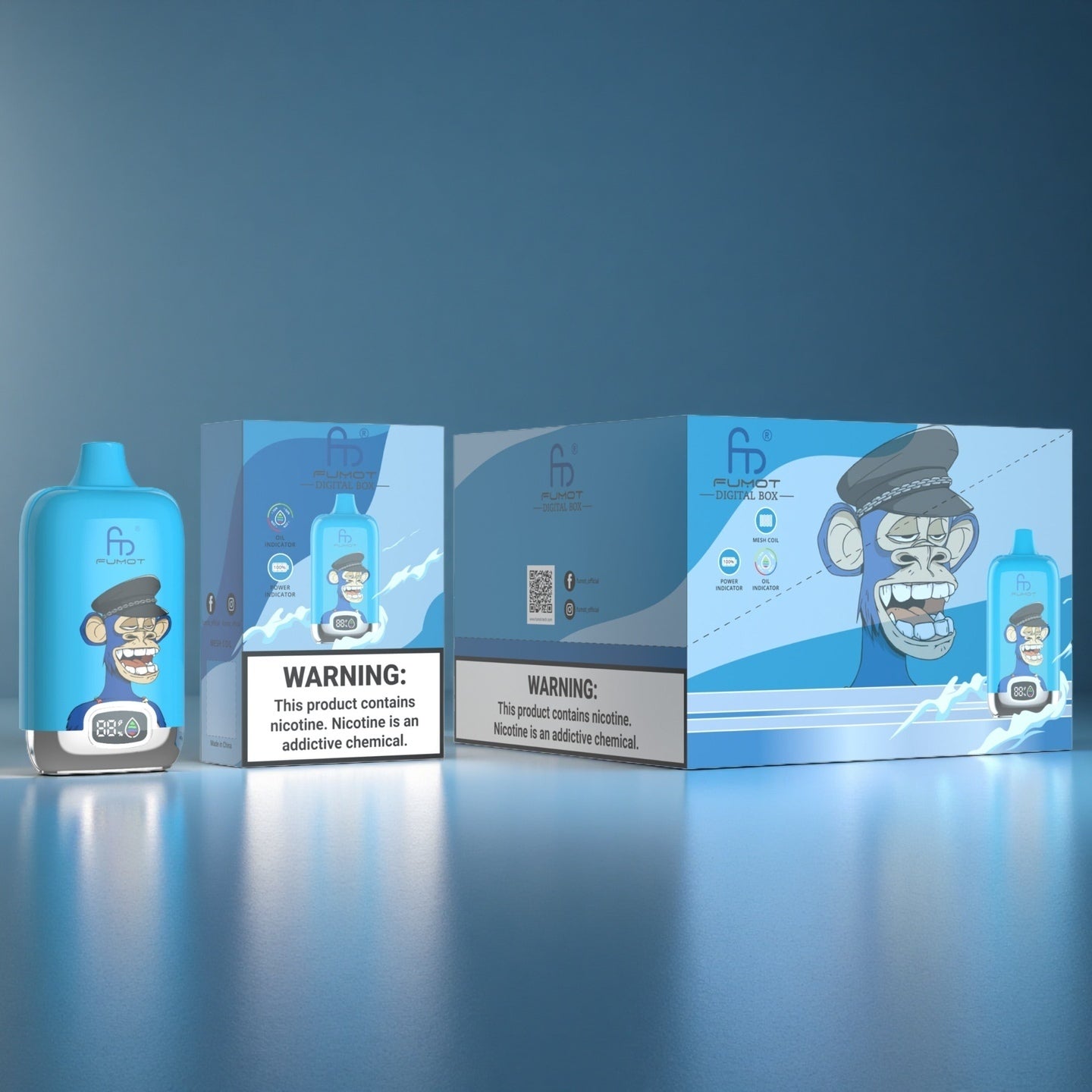 Fumot RandM Digital Box 12000 Puffs Dr Blue