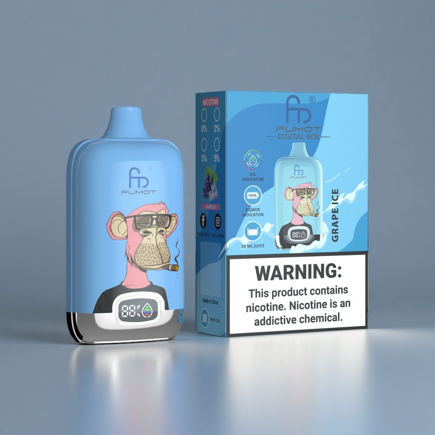 RandM Digital Box 12000 Vape Grape Ice