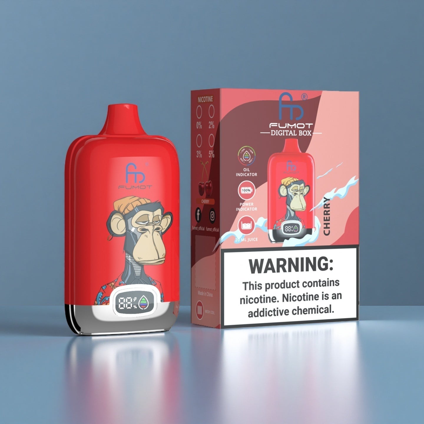 RandM Digital Box 12000 Puffs Cherry Vape