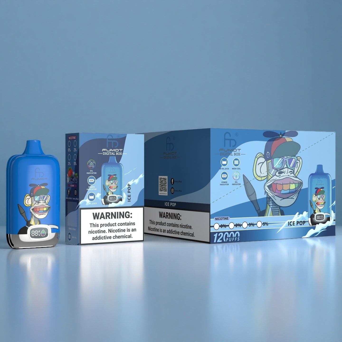 Ice Pop Fumot RandM Digital Box 12000 Vape