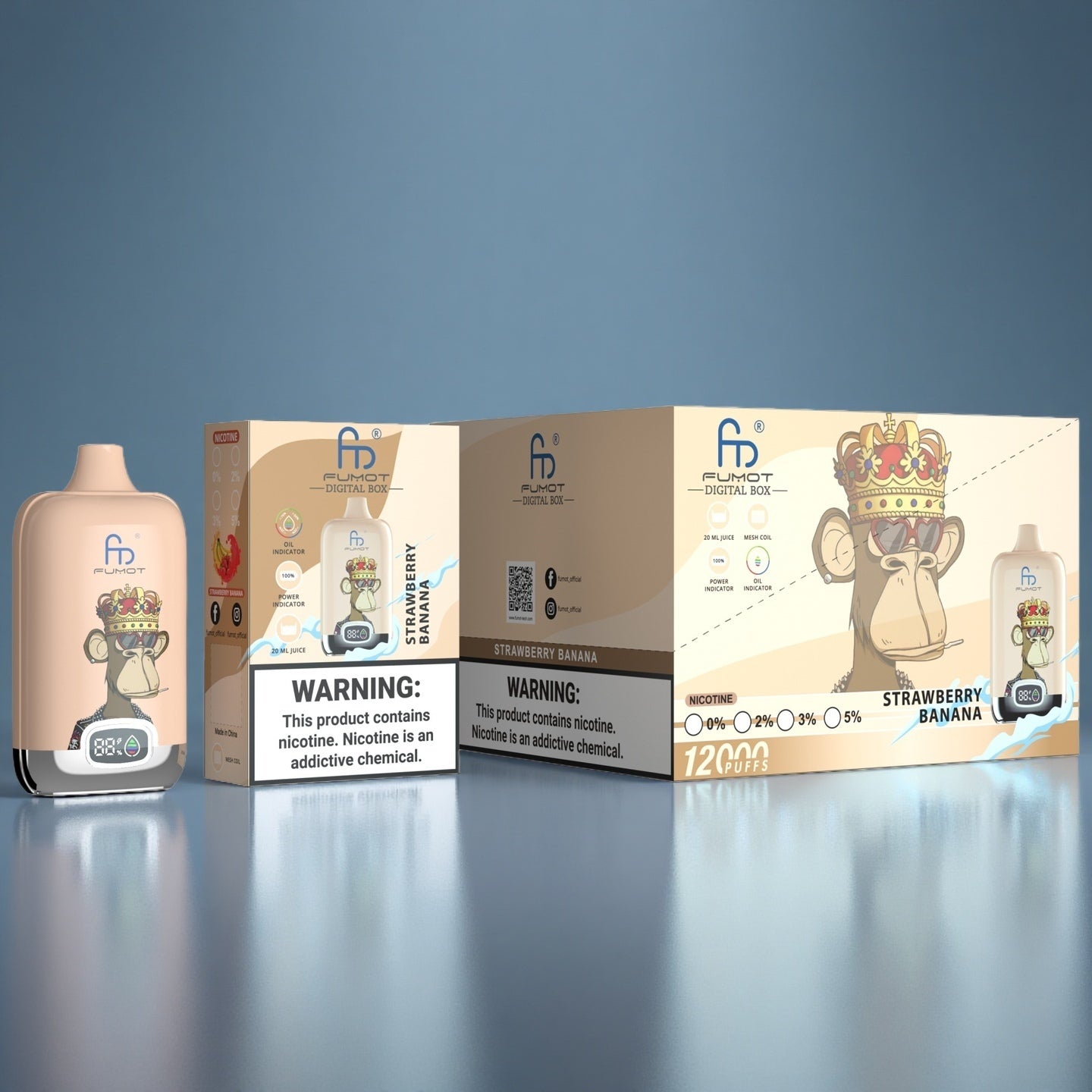 RandM Tornado 12000 puffs Vape Strawberry Banana