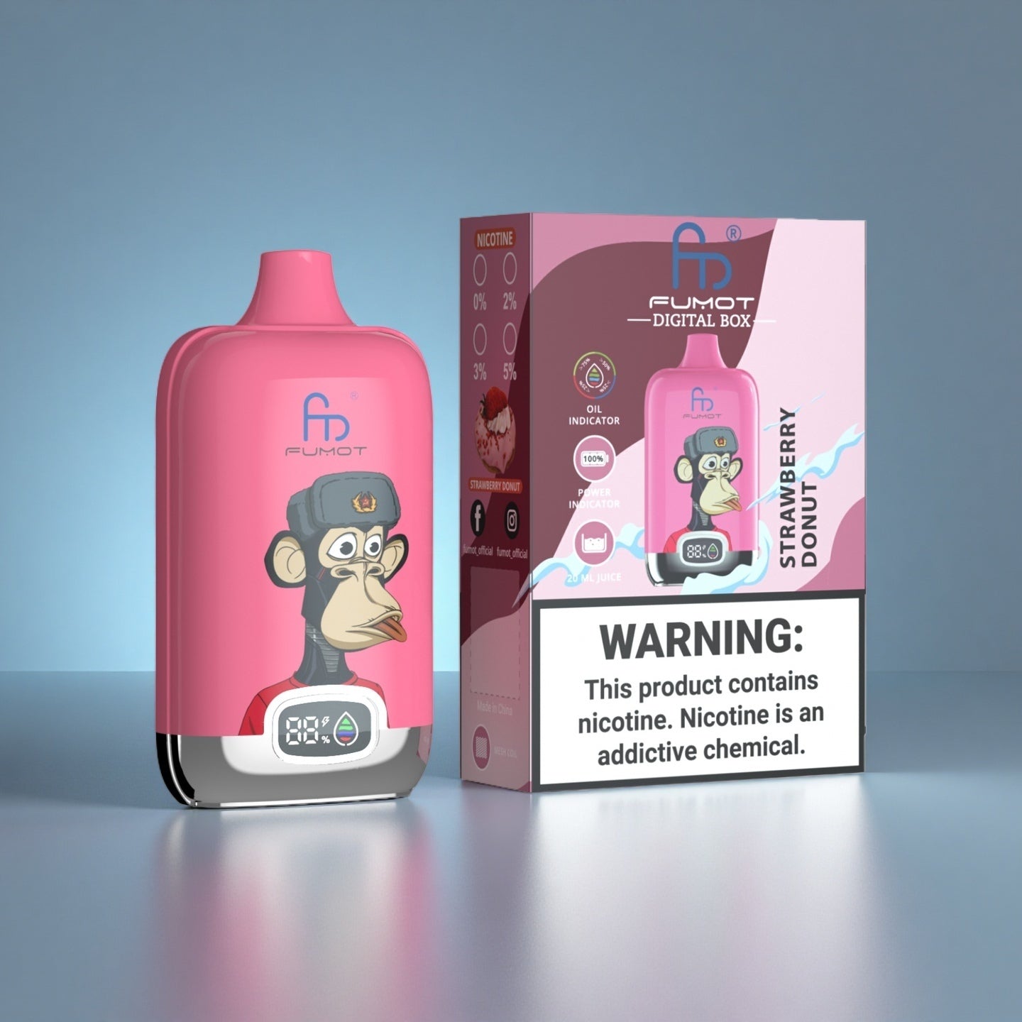 RandM Tornado 12000 Puffs Strawberry Donut