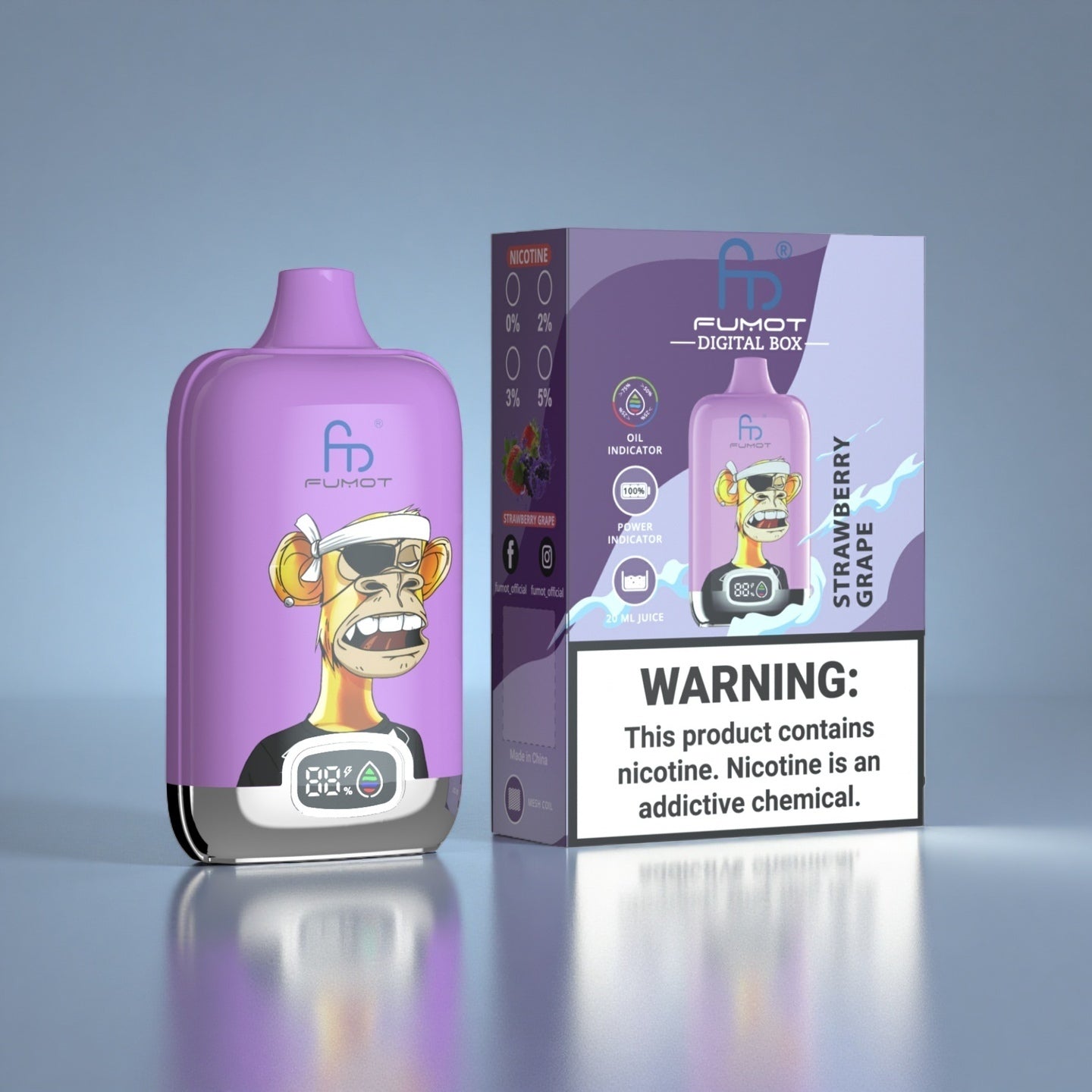 Fumot RandM Tornado 12000 Vape Strawberry Grape