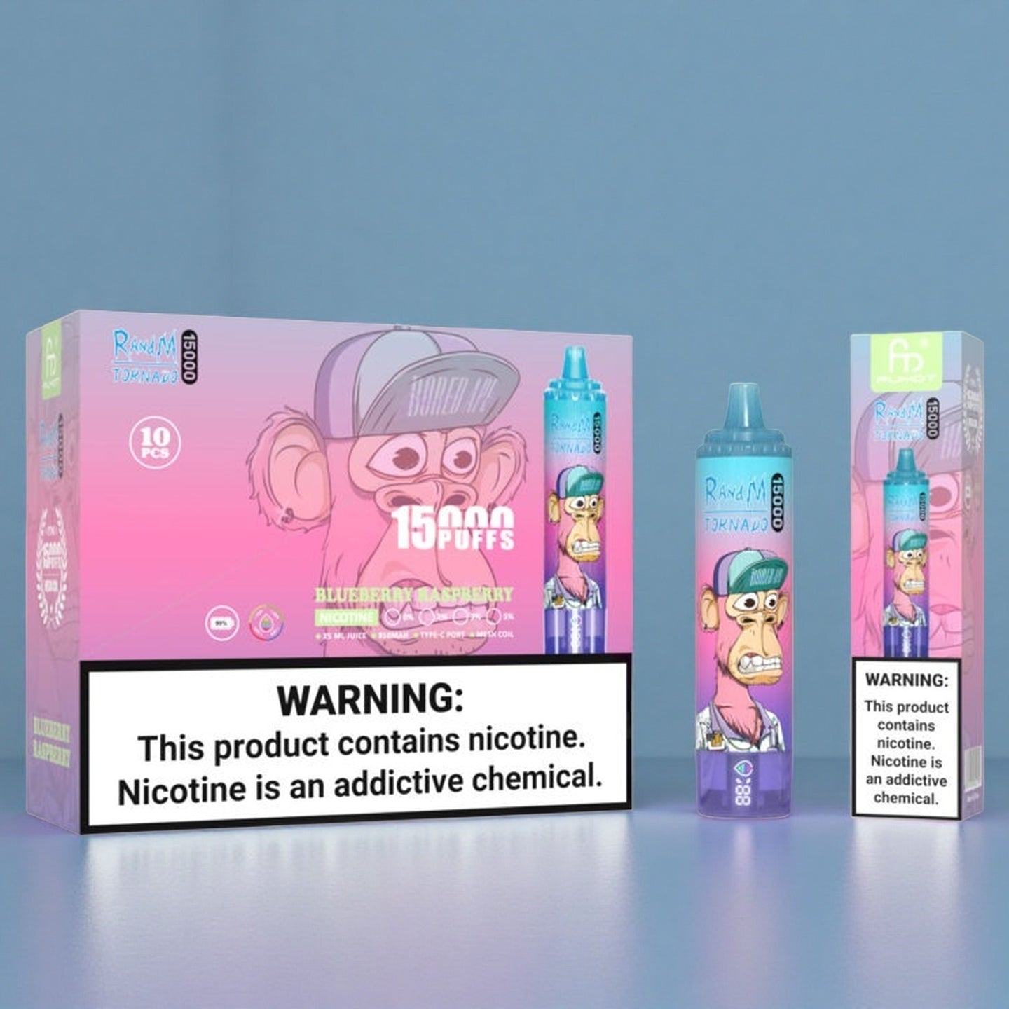 Blueberry Raspberry RandM Tornado 15000 Vape