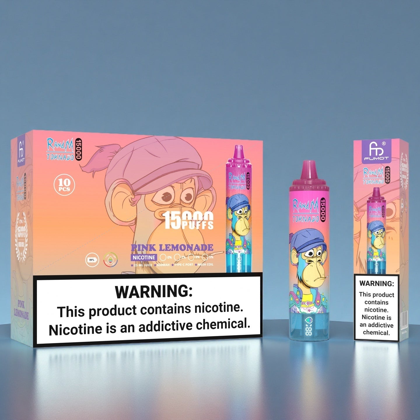 Pink Lemonade RandM Tornado 15000 Vape