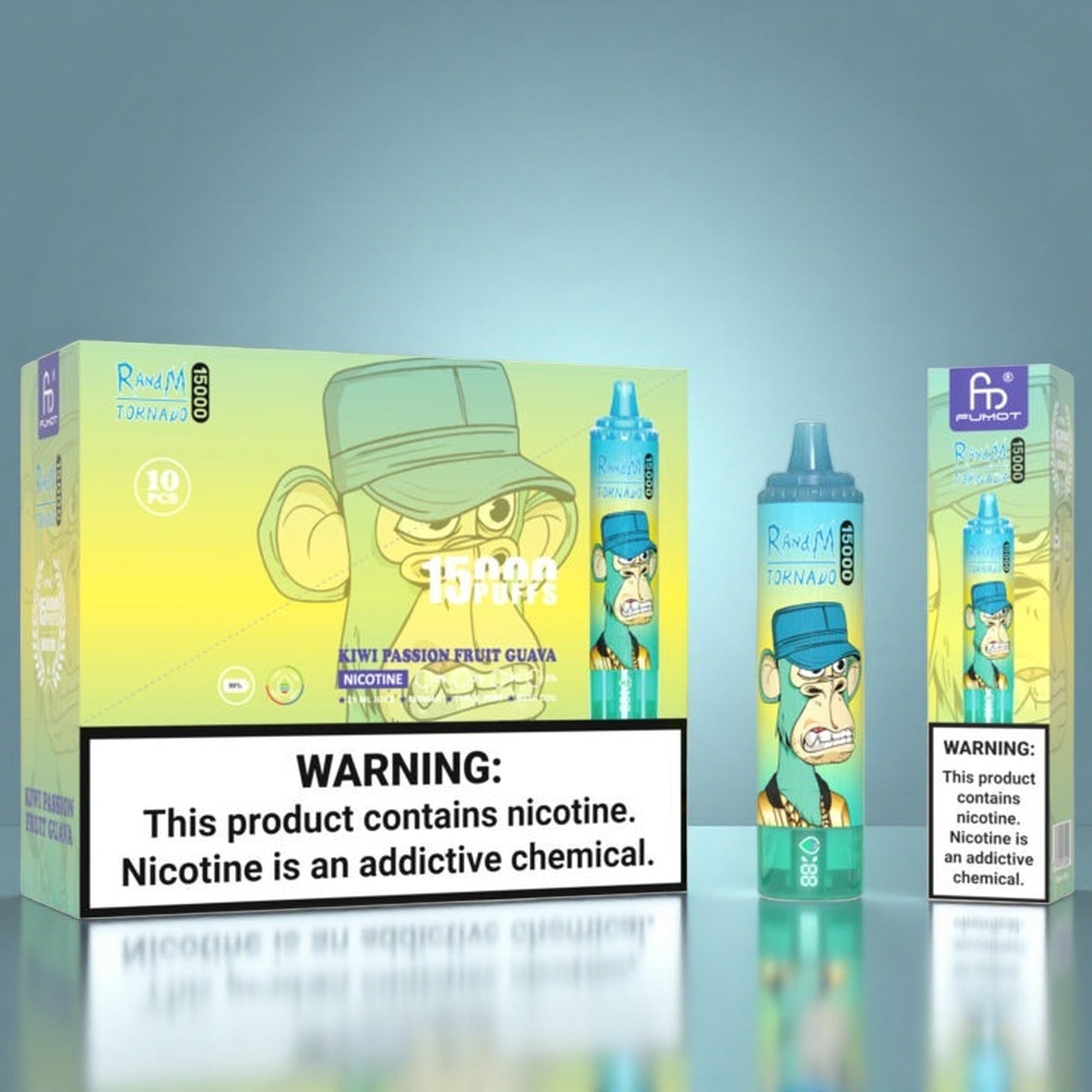 Kiwi Passion Fruit Guava RandM Tornado 15000