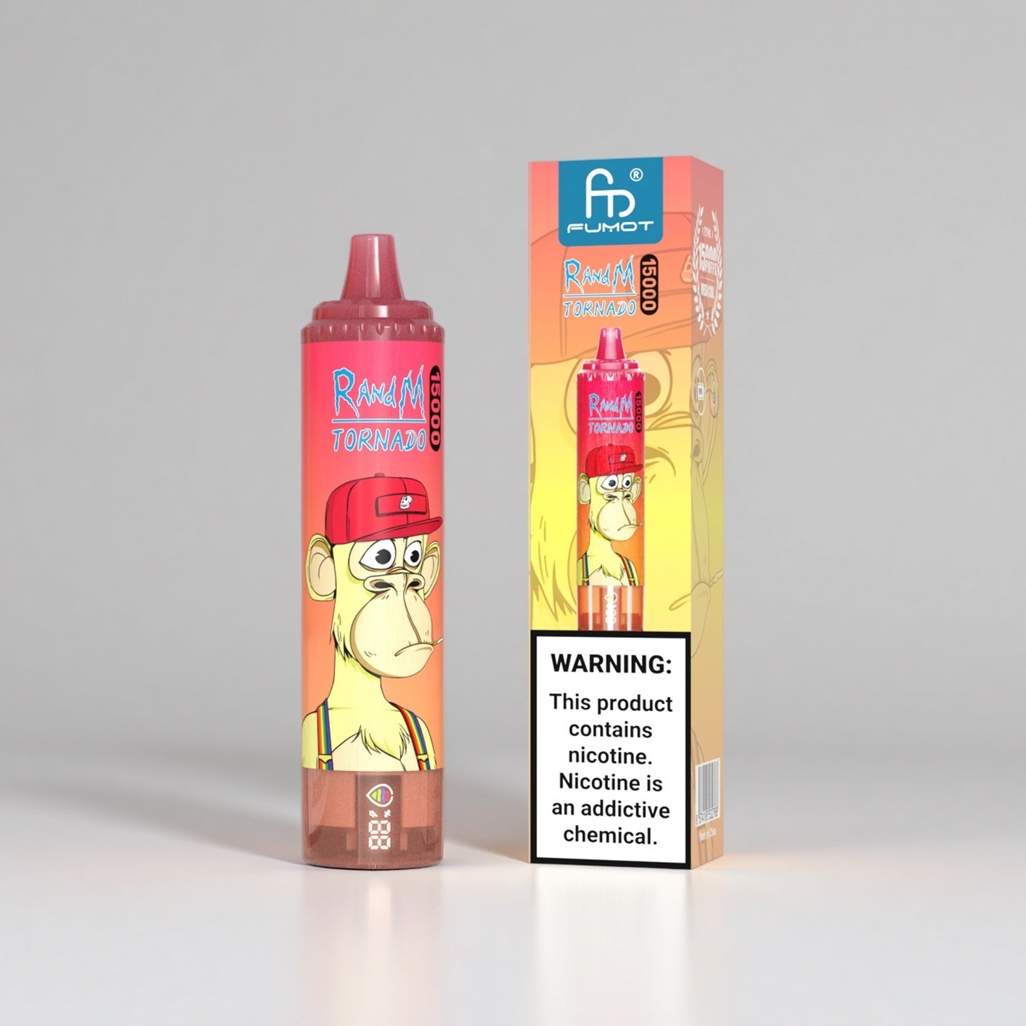 RandM Tornado 15000 Züge Vape Strawberry Red Bull
