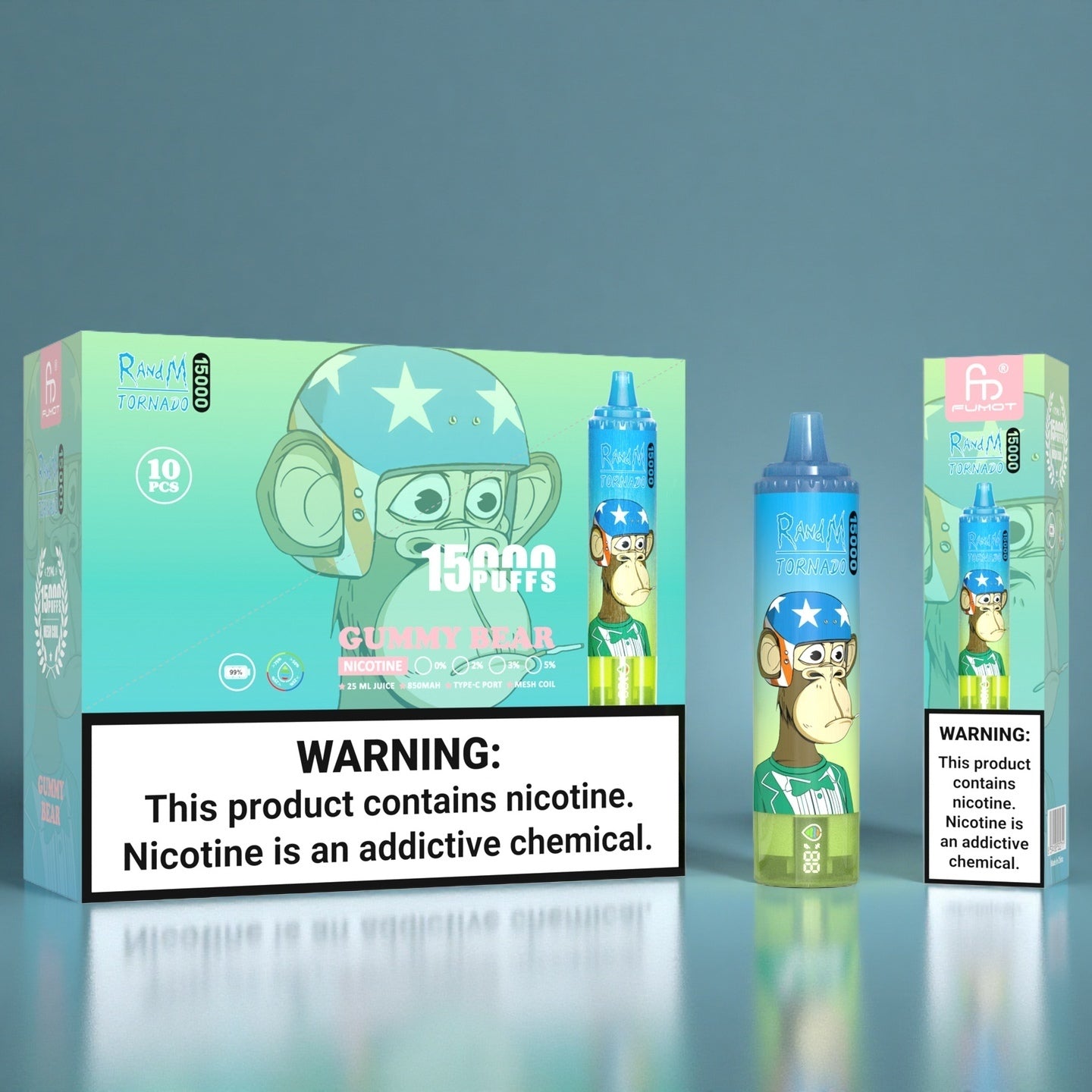 Fumot RandM Tornado 15000 Puffs Gummy Bear
