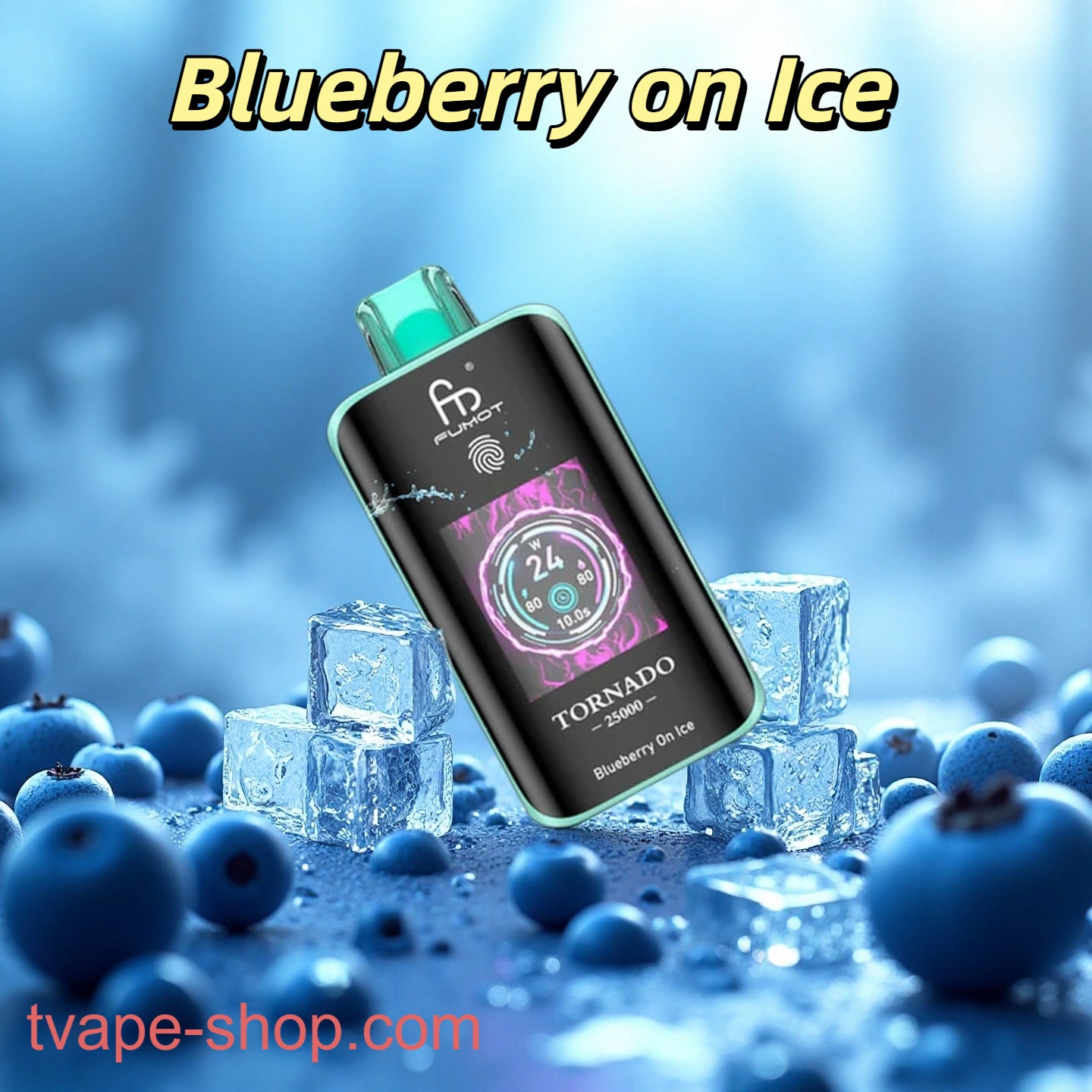 Blueberry on Ice RandM Tornado 25000 Vape