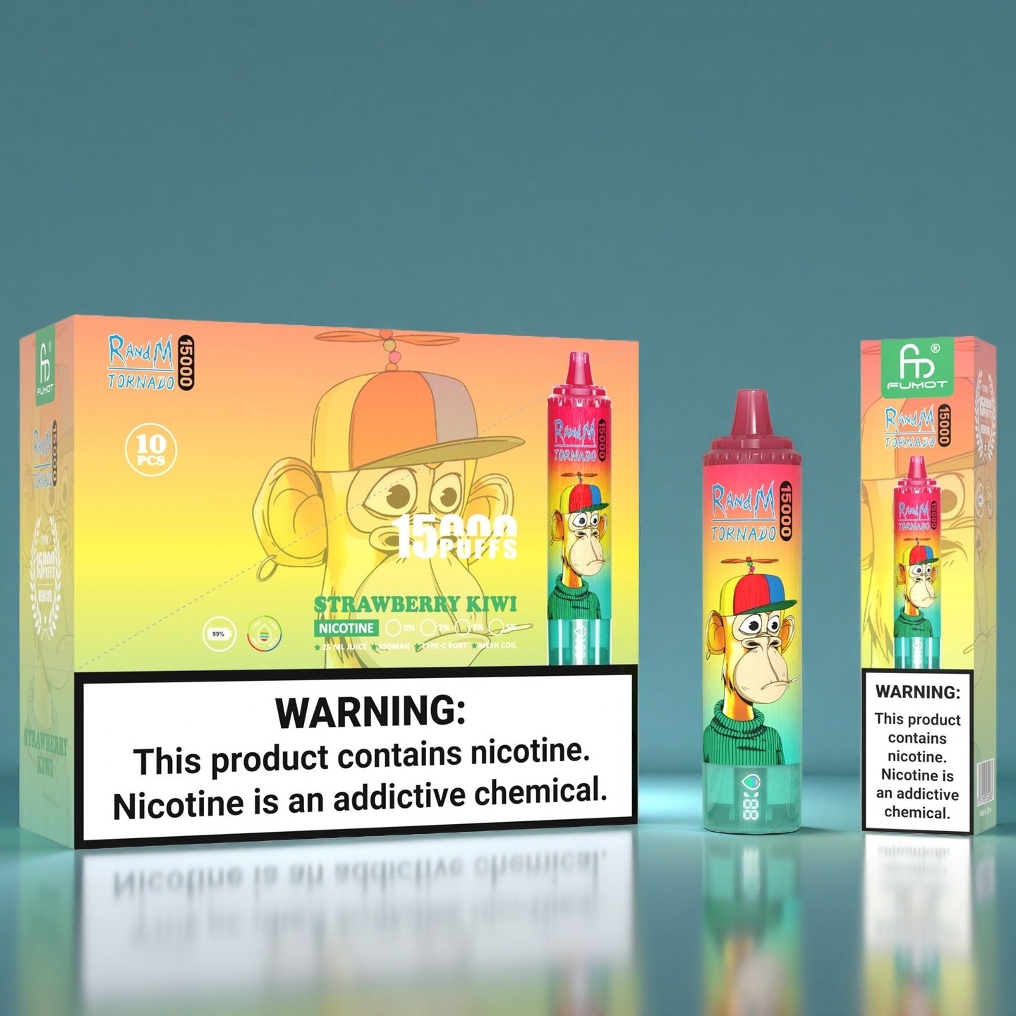 Strawberry Kiwi RandM 15K Puffs Vape