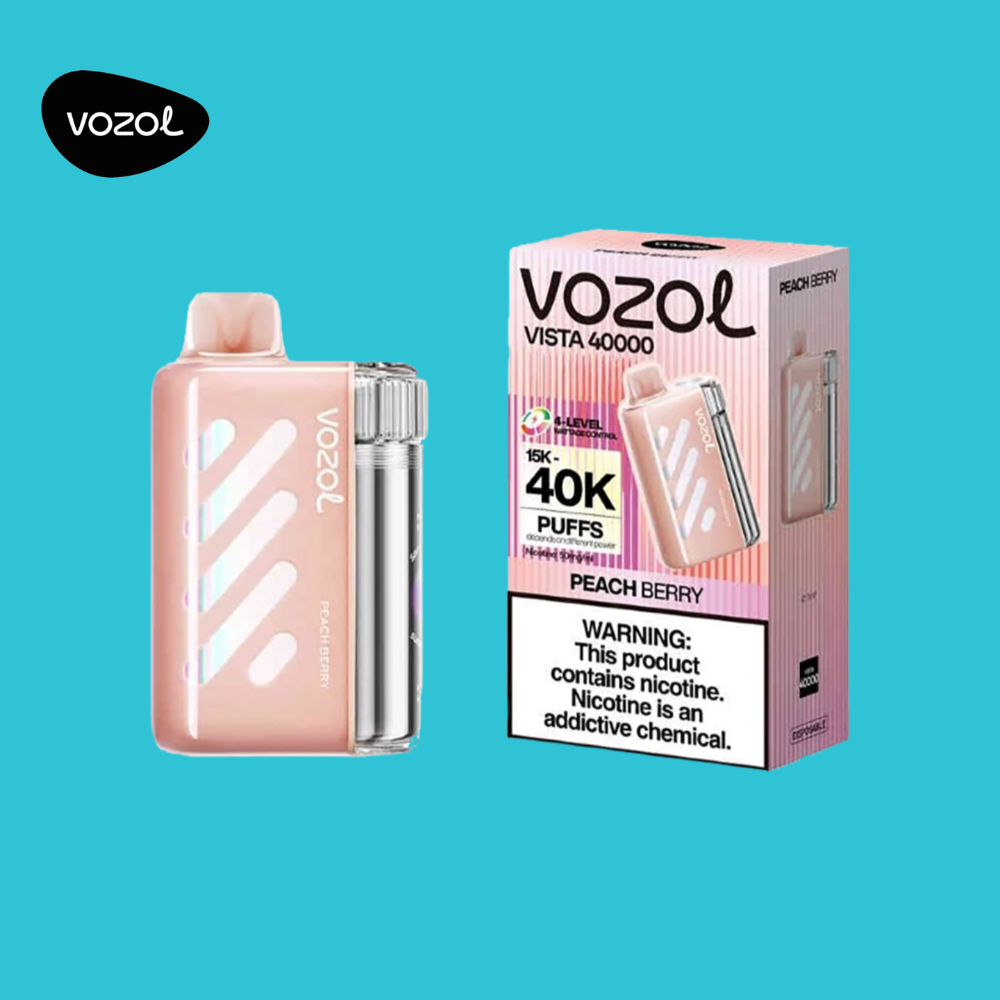 Vozol Vista 40000 Peach Ice