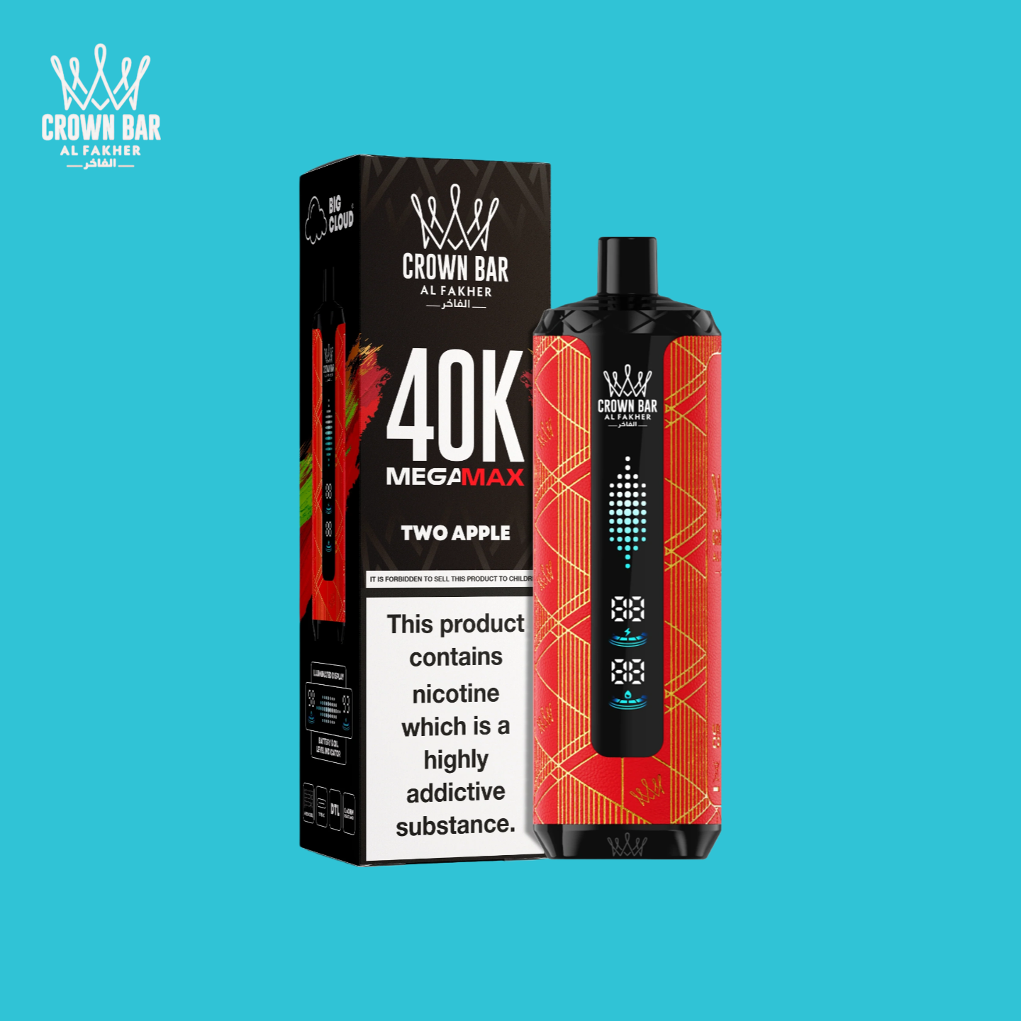 Al Fakher Mega Max 40000 Two Apple Geschmack