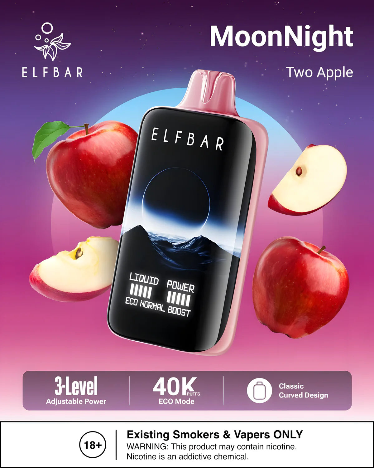 ELF BAR Moon Night 40K – Two Apple