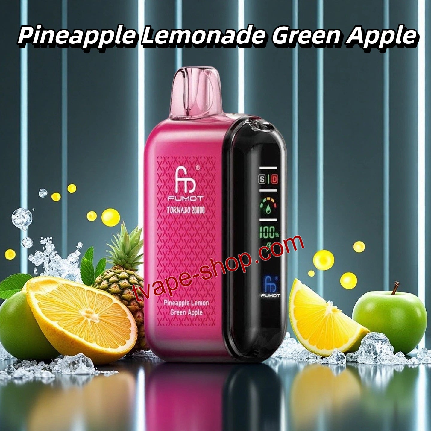Pineapple Lemonade Green Apple RandM Tornado 20K Vape