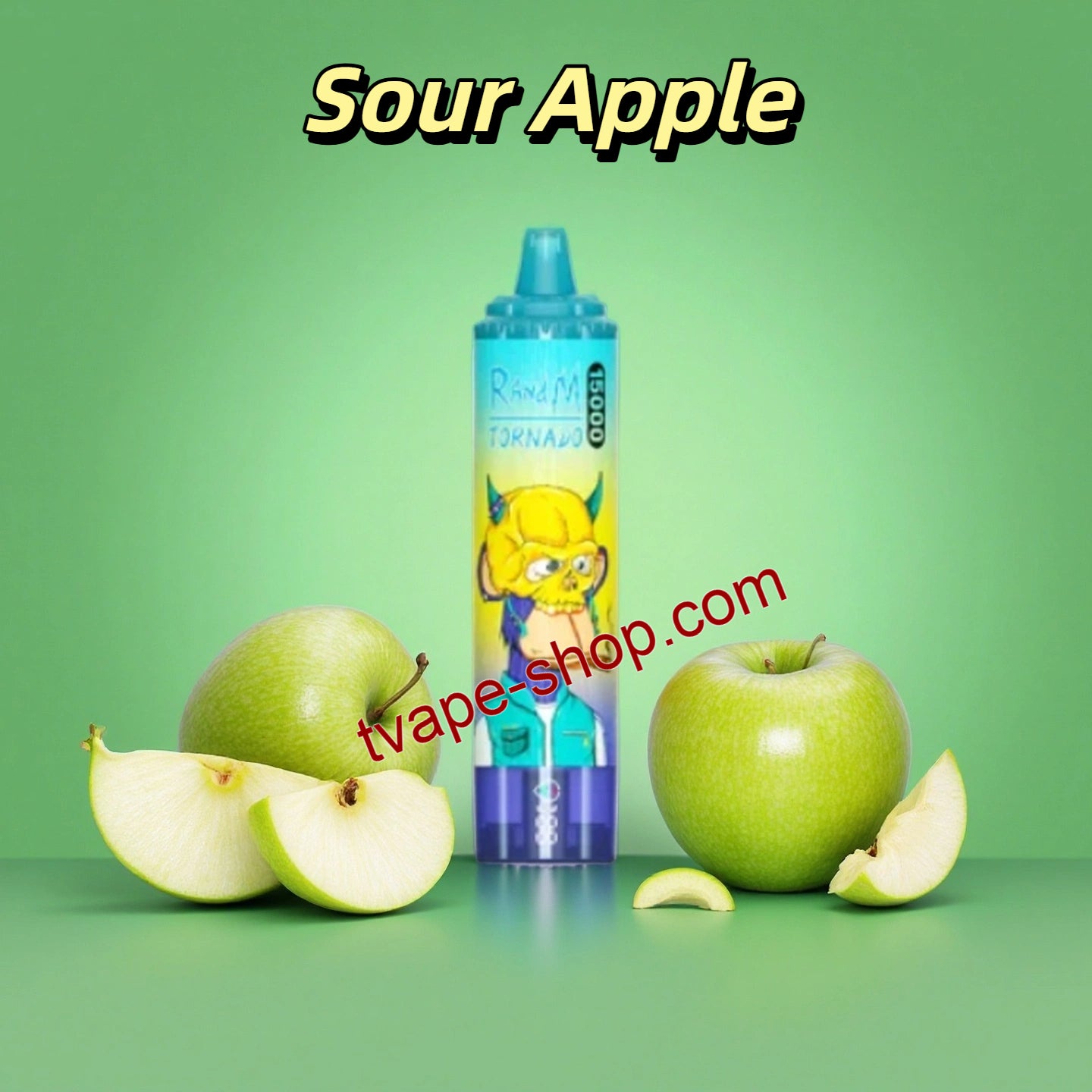 Sour Apple RandM Tornado 15000 Vape