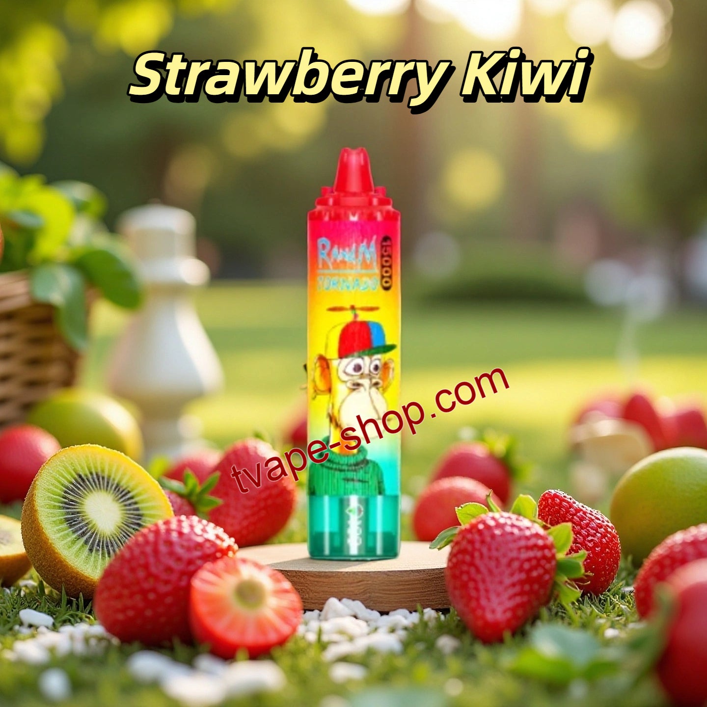 Strawberry Kiwi RandM Tornado 15000 Vape