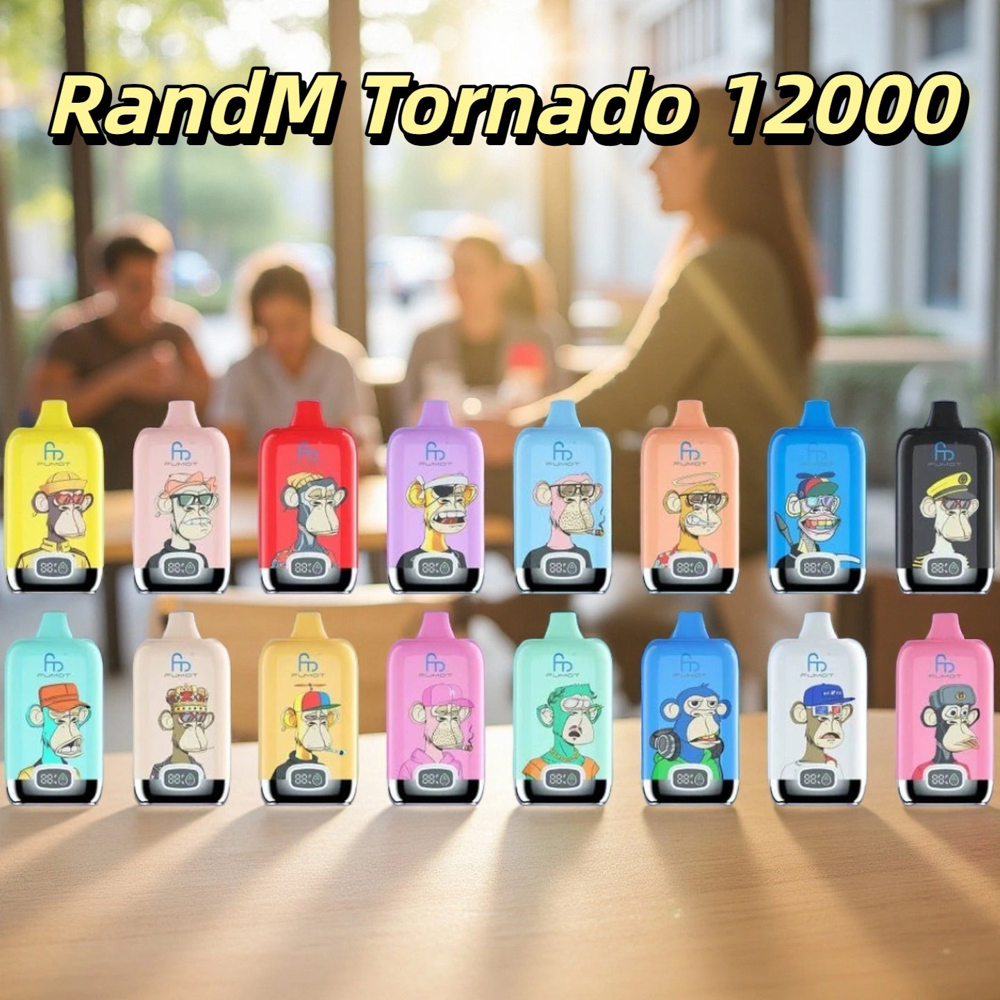 RandM Tornado 12K puffs Vape Digital Box