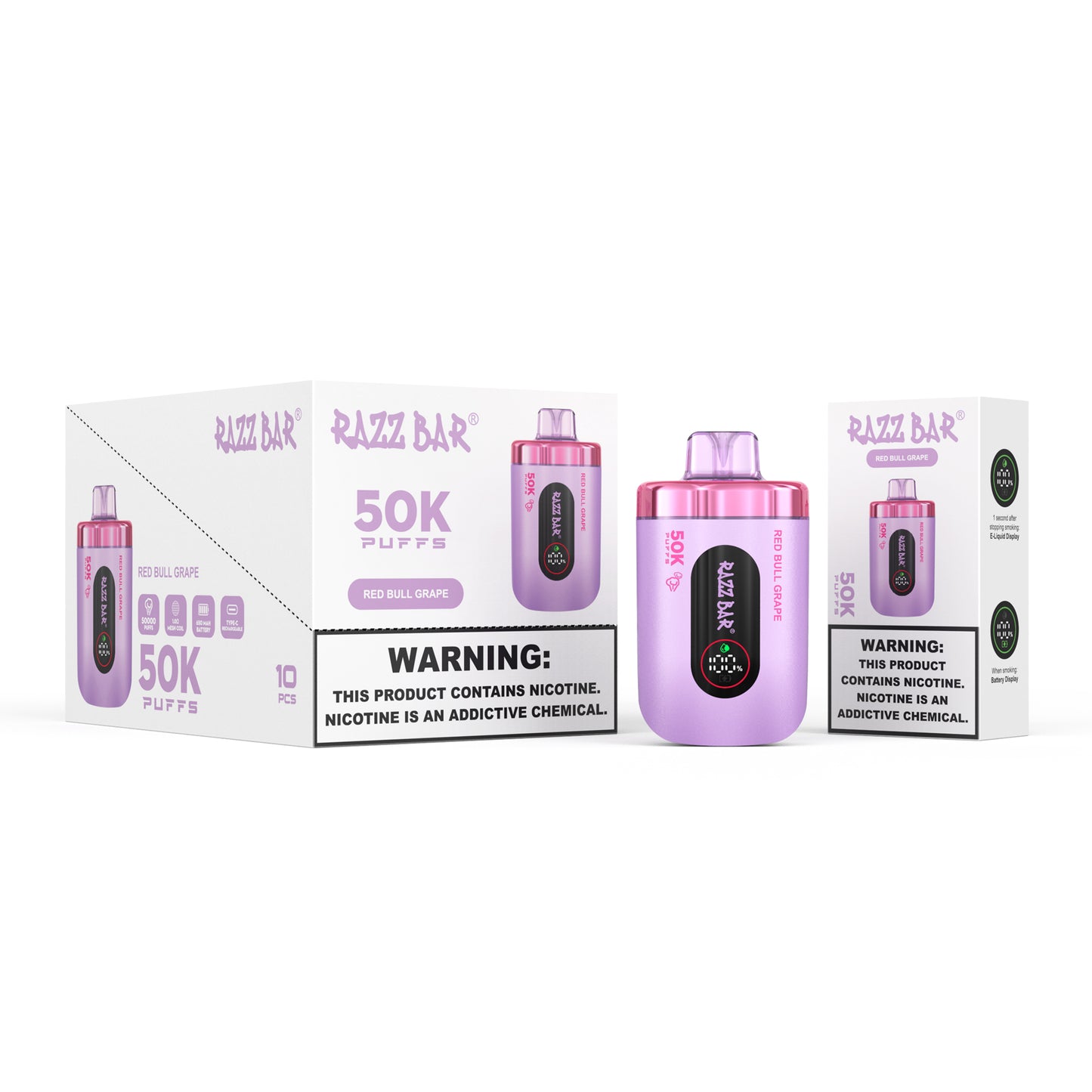 Mesh Coil Razz Bar 50000 Züge Vape