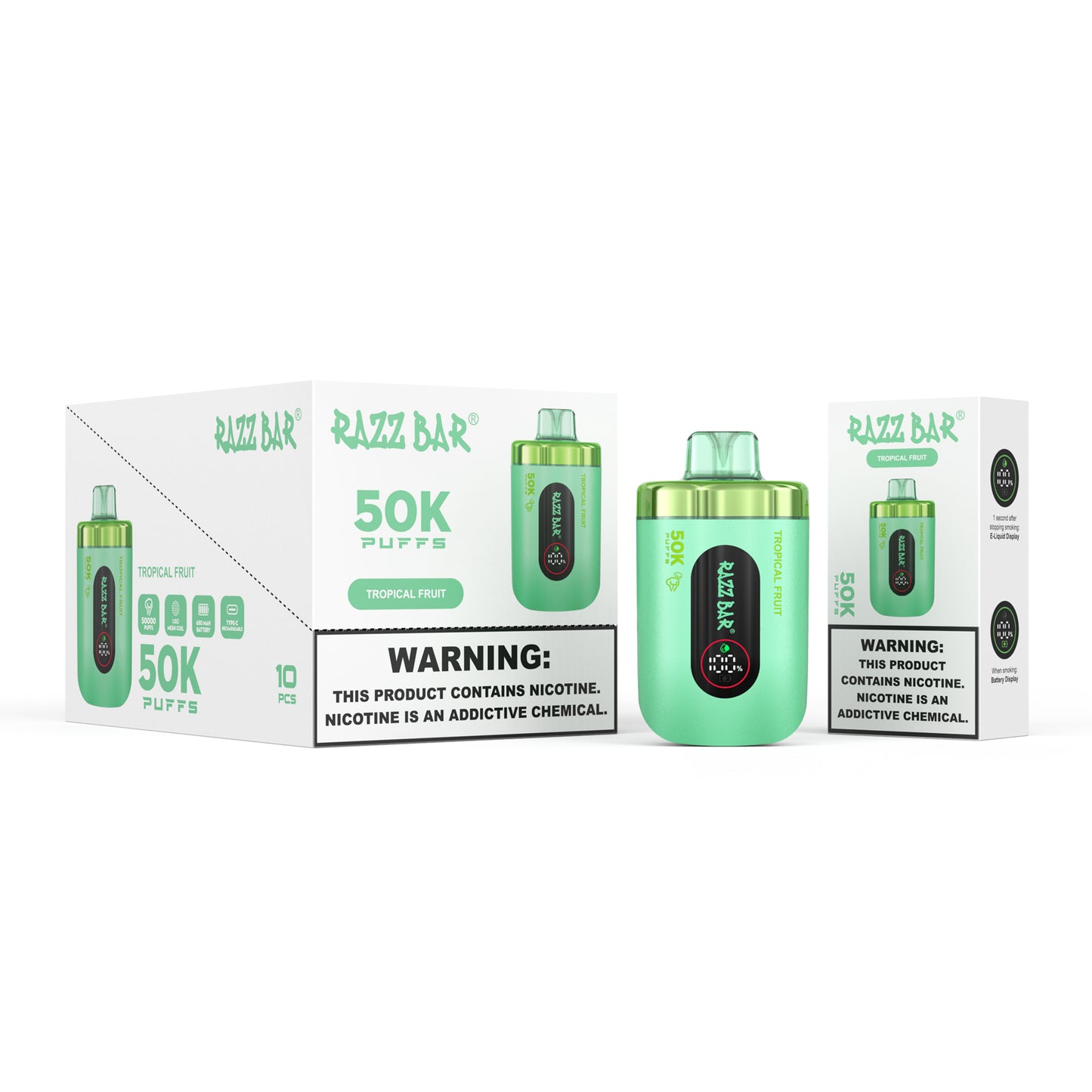 Mesh Coil Razz Bar 50000 Züge Vape
