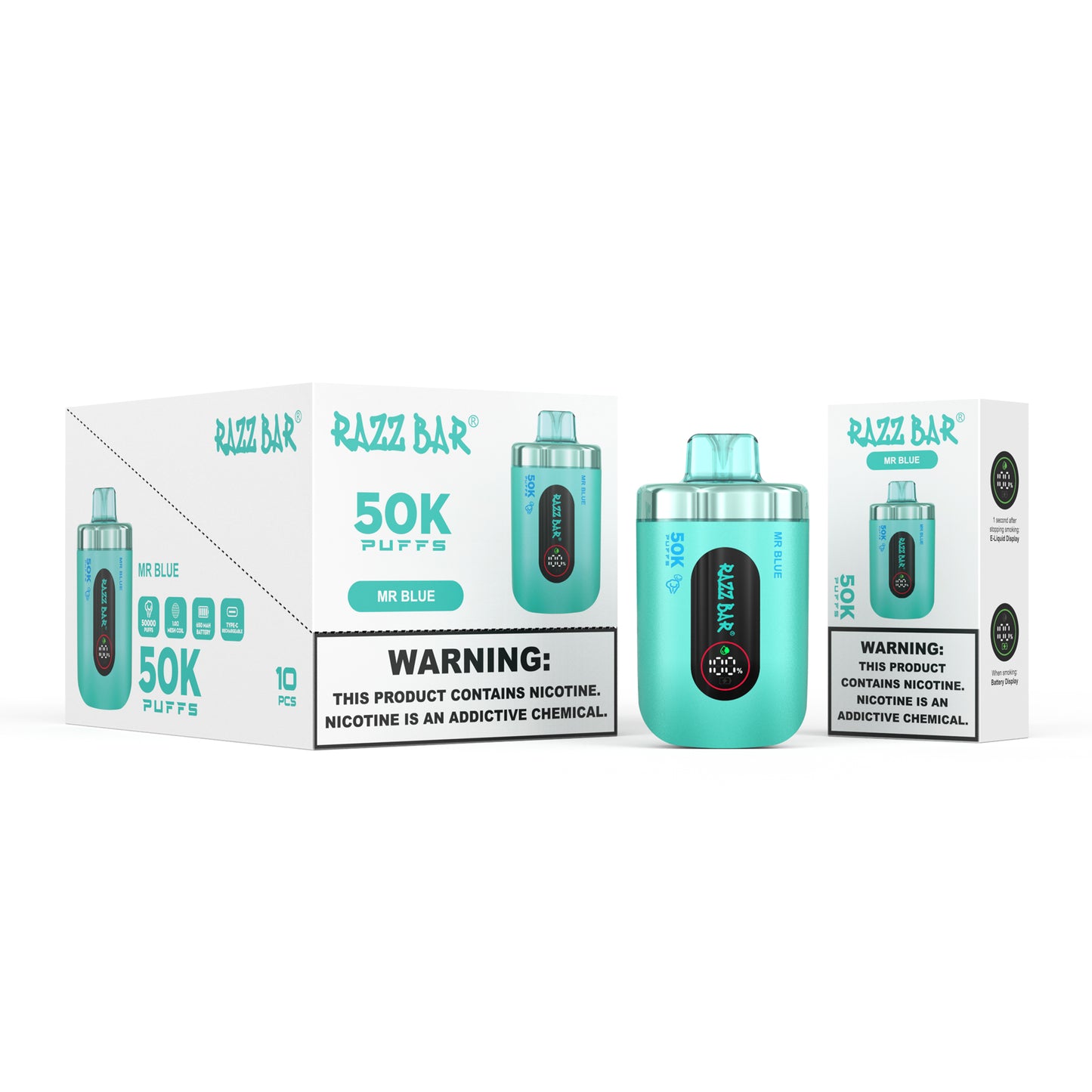 Mesh Coil Razz Bar 50000 Züge Vape