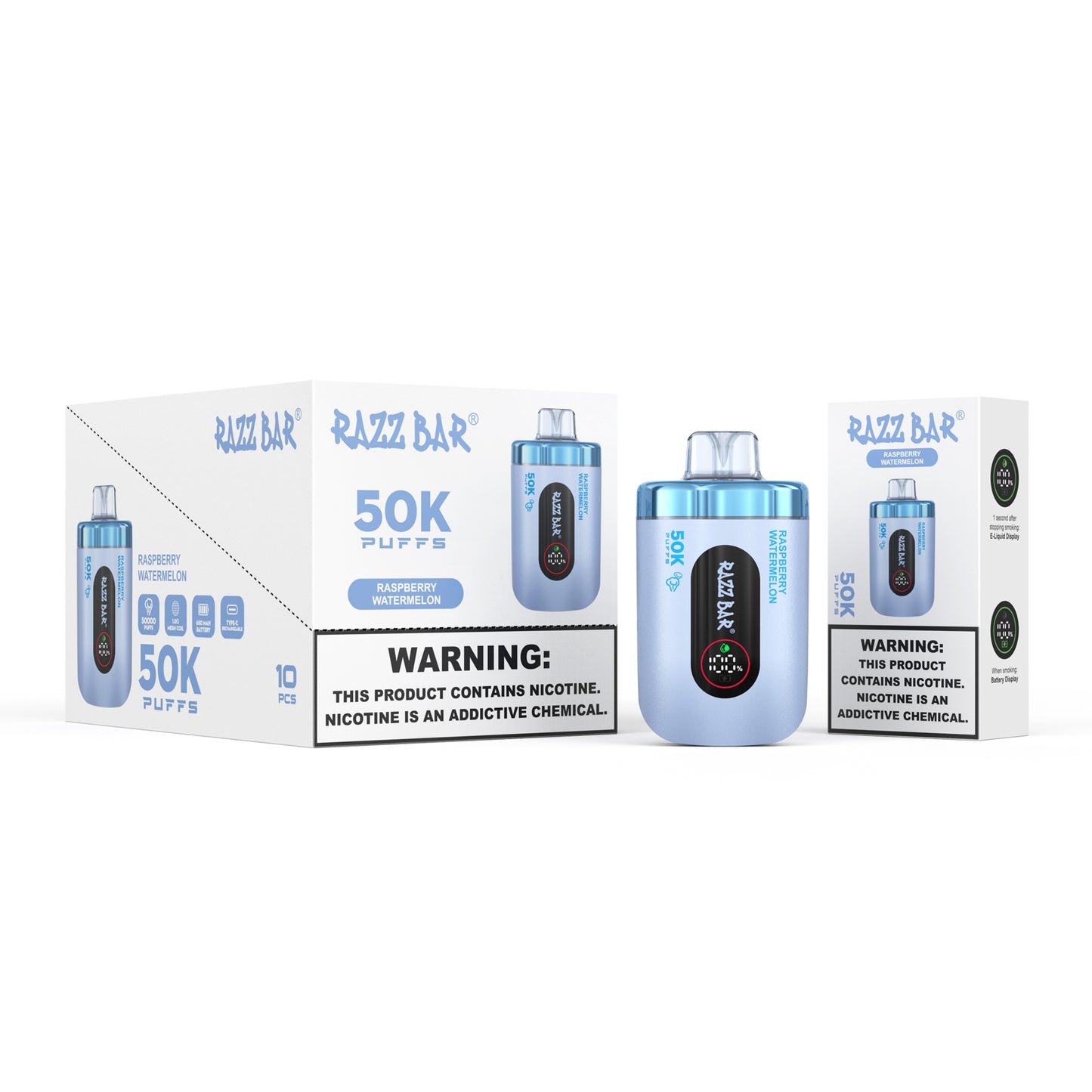 Mesh Coil Razz Bar 50000 Züge Vape
