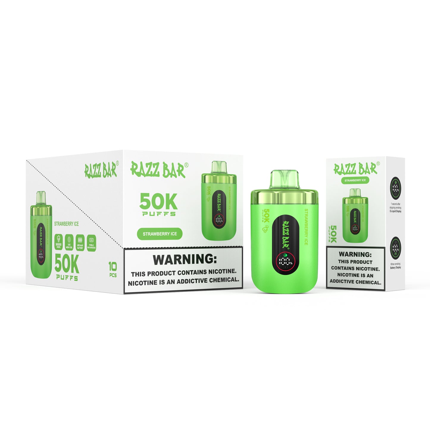 Mesh Coil Razz Bar 50000 Züge Vape