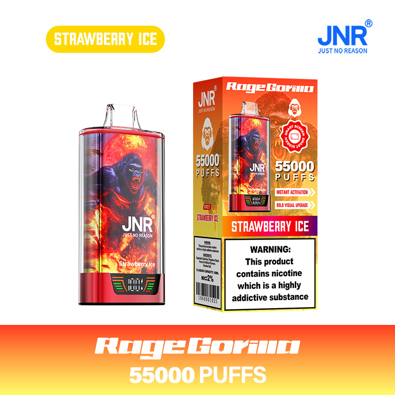 JNR Rage Gorrila 55000 Puffs Strawberry Ice
