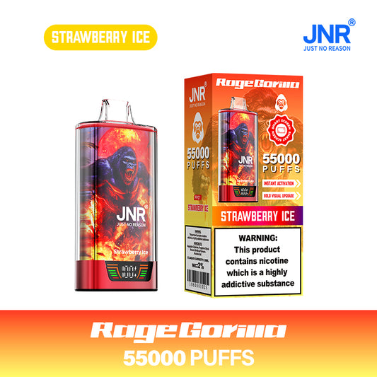 JNR Rage Gorrila 55000 Puffs Strawberry Ice