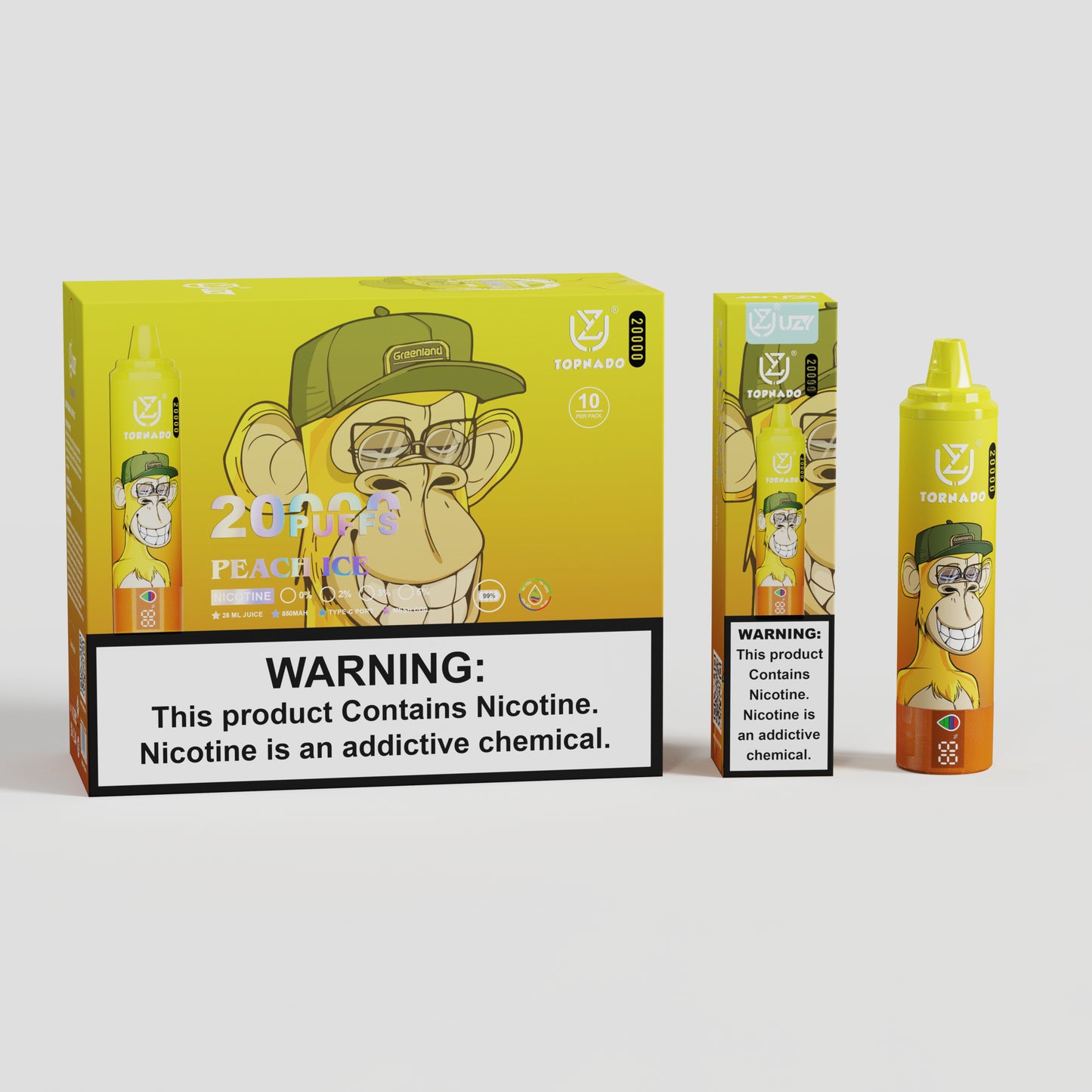12 Geschmack UZY Tornado 20000 Puffs Vape