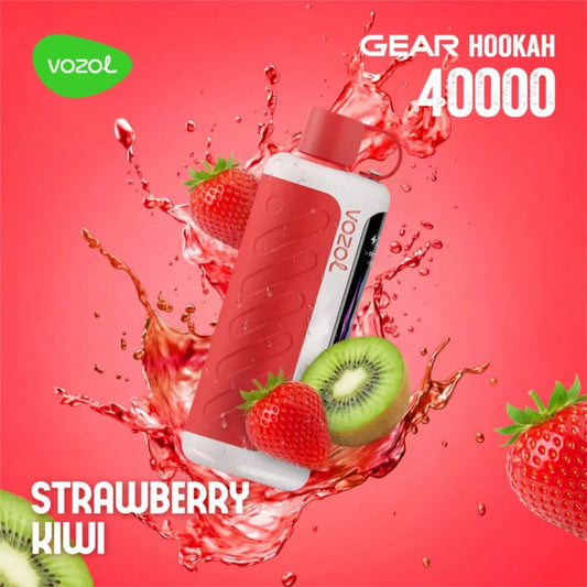 Vozol Gear Hookah 40K Strawberry Kiwi mit Dual Mesh Coil