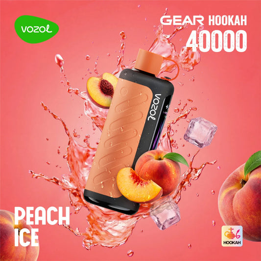 Vozol Gear Hookah 40K Peach Ice – Pfirsicharoma mit kühlem Akzent