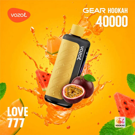 VOZOL Gear Hookah 40K Love 777: Geschmacksvariante und technische Ausstattung