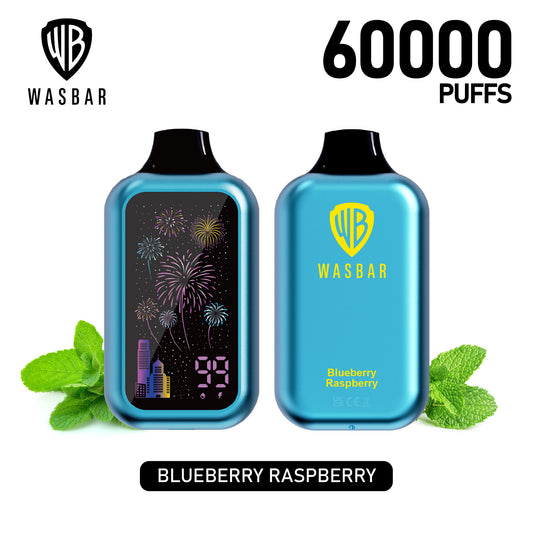 Blueberry Raspberry Geschmack WASBAR 60K Puffs Vape