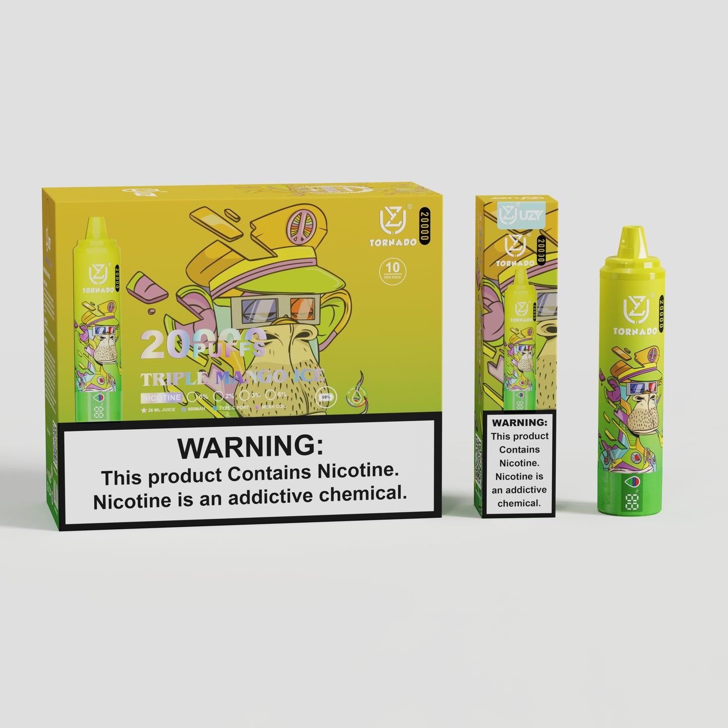 12 Geschmack UZY Tornado 20000 Puffs Vape