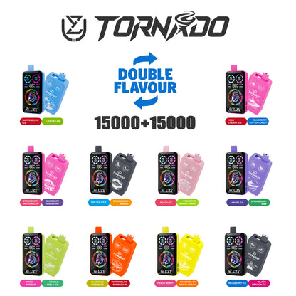 Doppelter Geschmack UZY Tornado 30000 Puffs Disposable Vape
