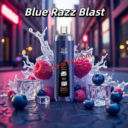 Al Fakher lue Razz Blast Crown Bar 8000 Crystal B