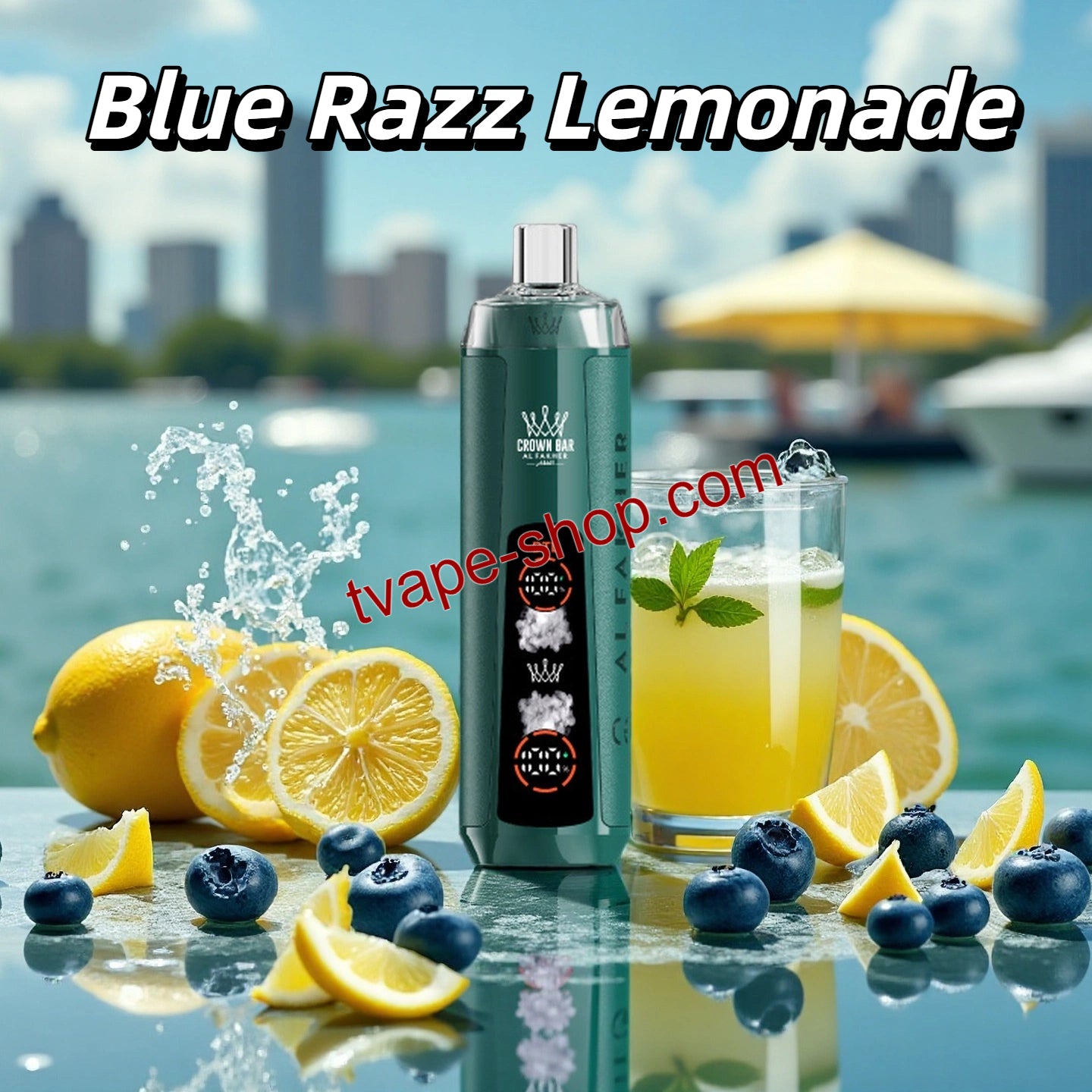 Al Fakher Blue Razz Lemonade Crown Bar 8000 Puffs Vape